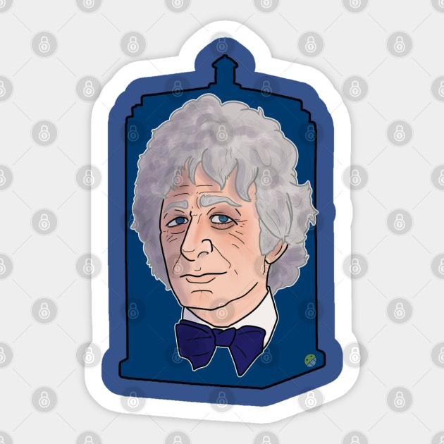 The Third Doctor Sticker by ArtOfTheNerd